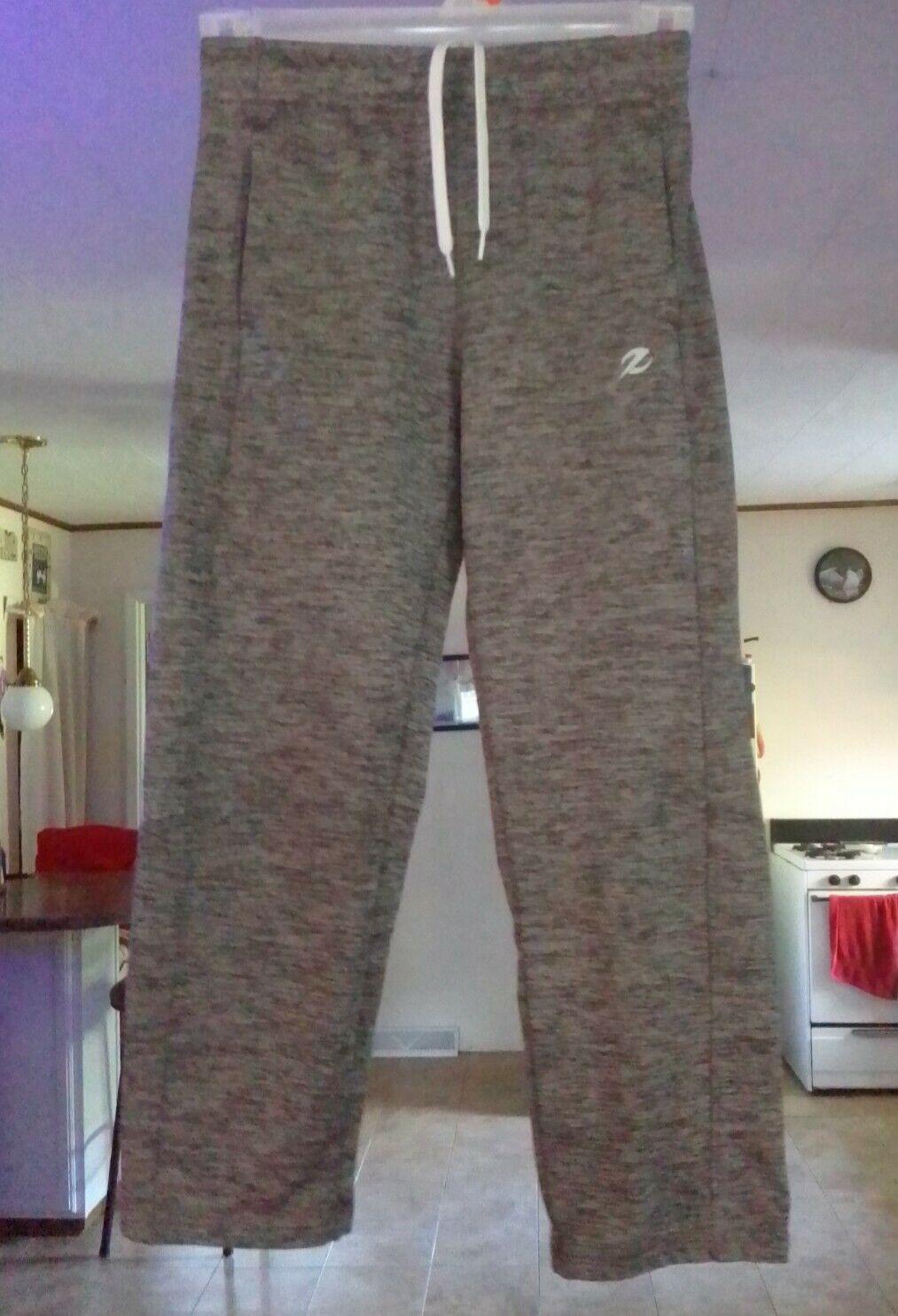 Kids Energy Zone Athletic Pants, M/8 Gray, Elastic Waist, Polyester/spandex