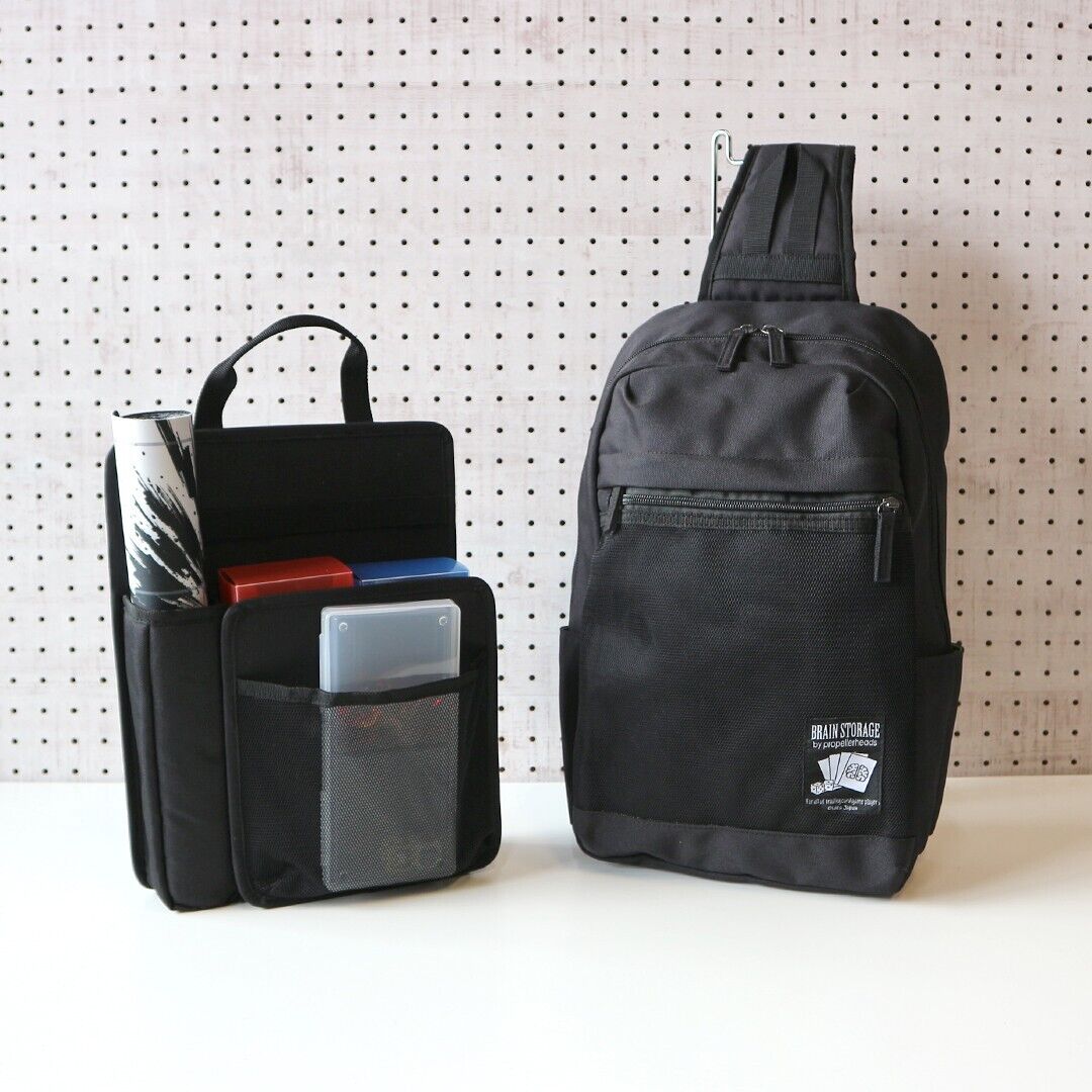 "brain Storage"  Body Bag With Tcg Carrying Deck Storage【color : Black】